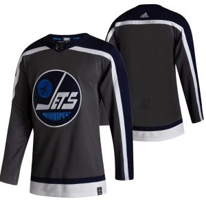 Miehille NHL Winnipeg Jets Pelipaita Blank 2022 Reverse Retro Musta Authentic